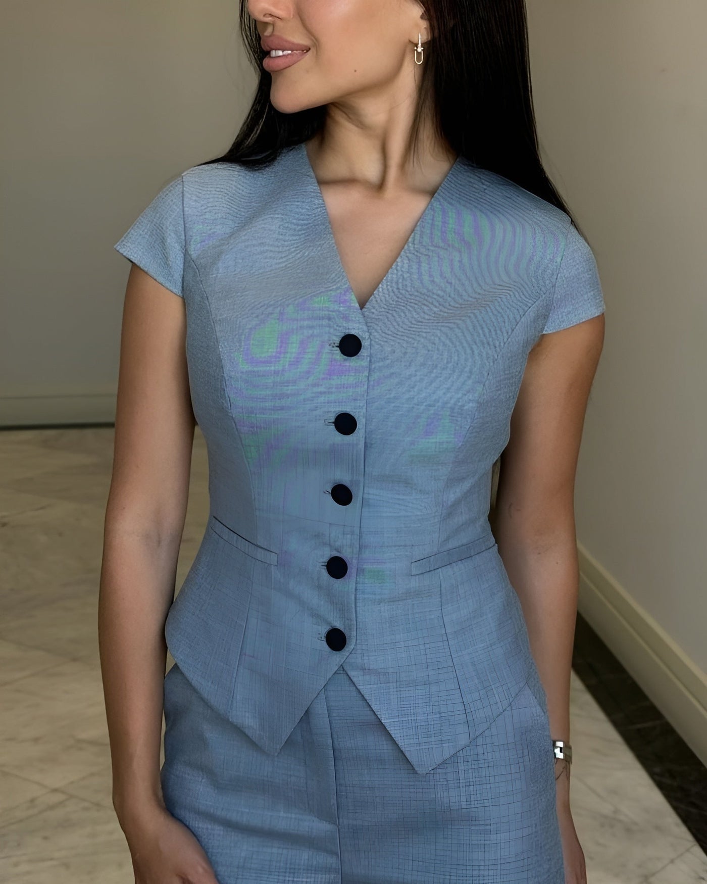 Roksana | V-Neck Top with Matching Pants