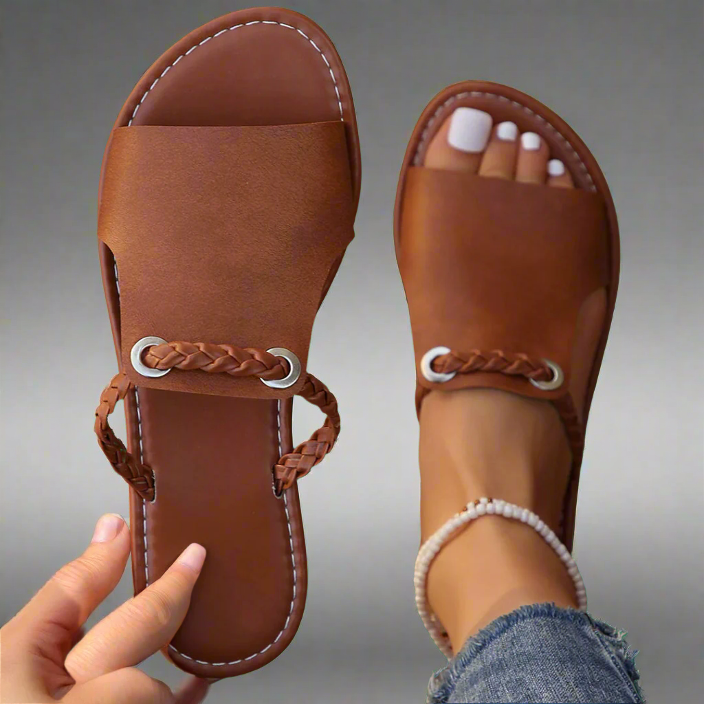Katelina | Handmade Flat Sandals in Premium Material