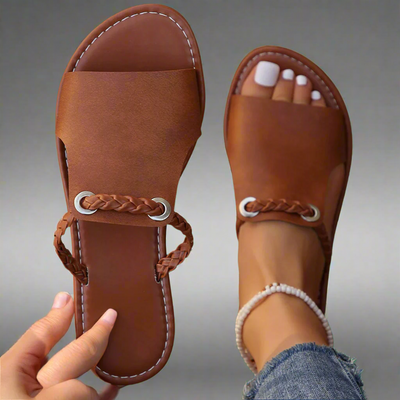 Katelina | Handmade Flat Sandals in Premium Material