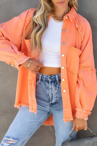 Olivia™ | Stylish Denim Jacket with Stripes and Pockets