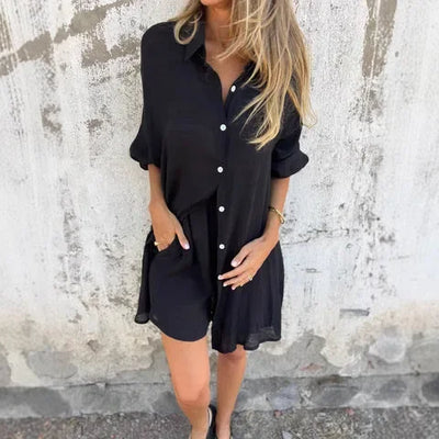 Donna™ | Casual Set with Blouse and Shorts
