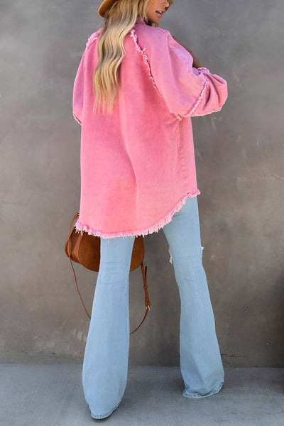 Olivia™ | Stylish Denim Jacket with Stripes and Pockets