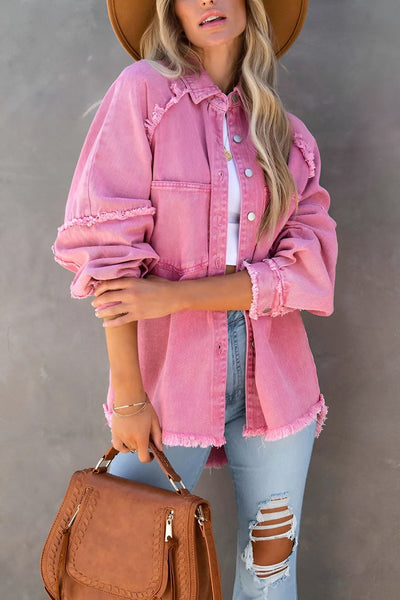 Olivia™ | Stylish Denim Jacket with Stripes and Pockets
