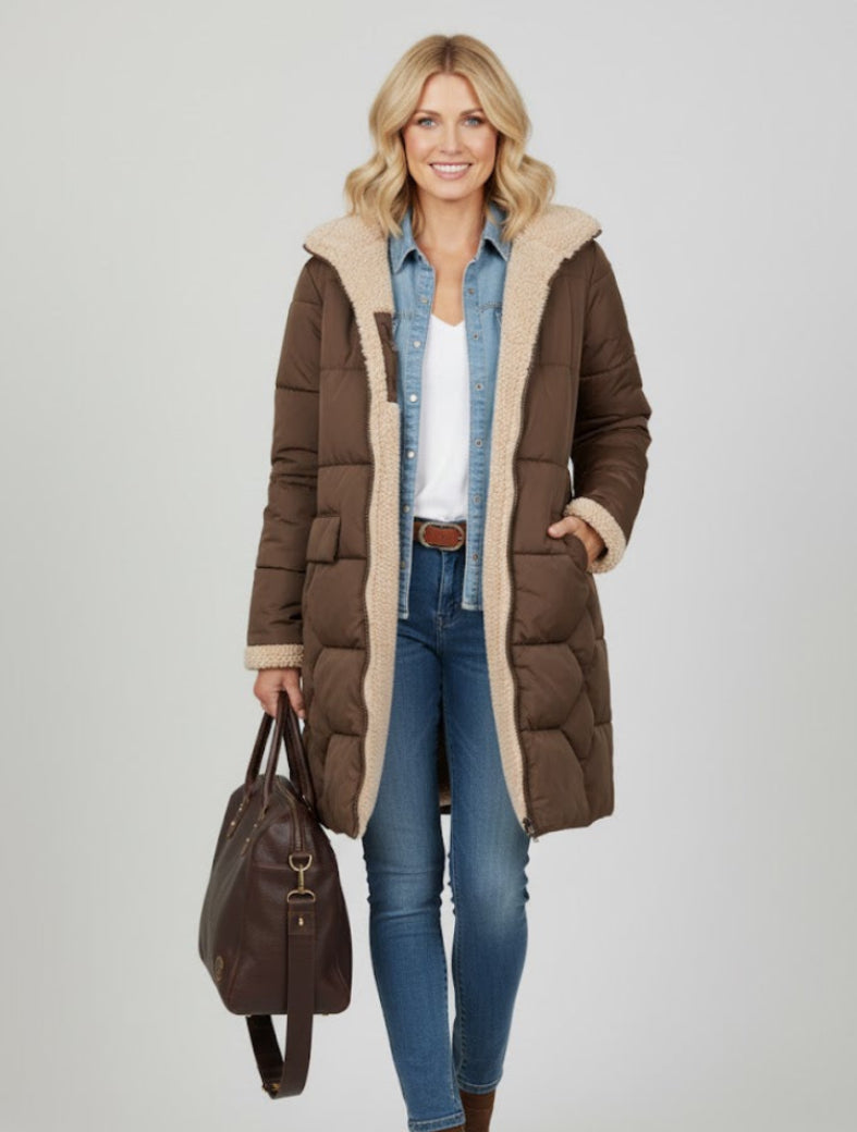 Laluna | Elegant Reversible Coat for Women