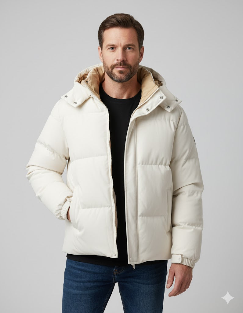 Elegant men's jacket with hood